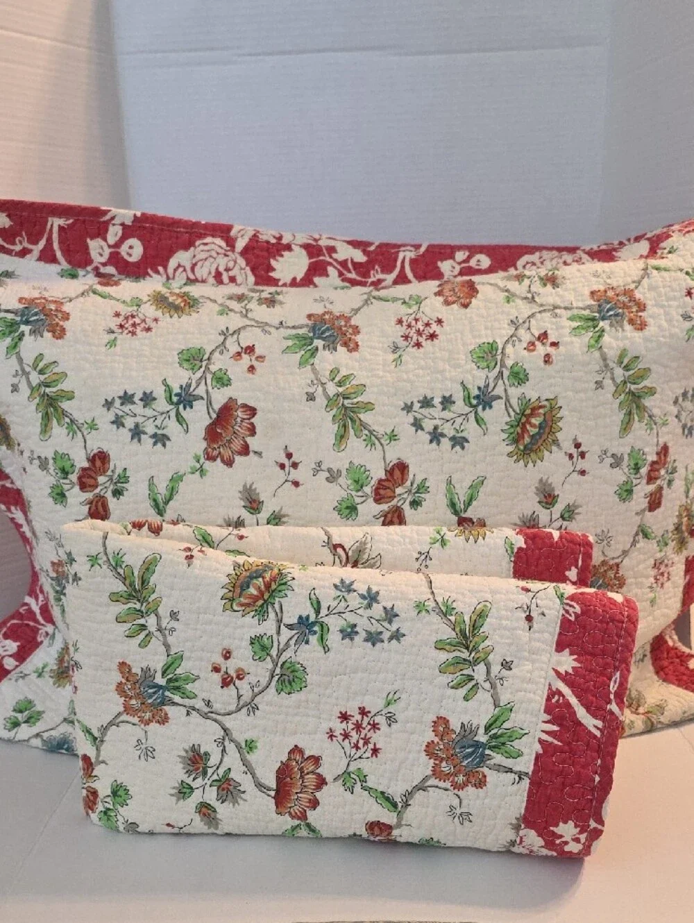 CMN Homes Floral Botanical Hawaiian Quilted Cotton Pillow Sham Set
